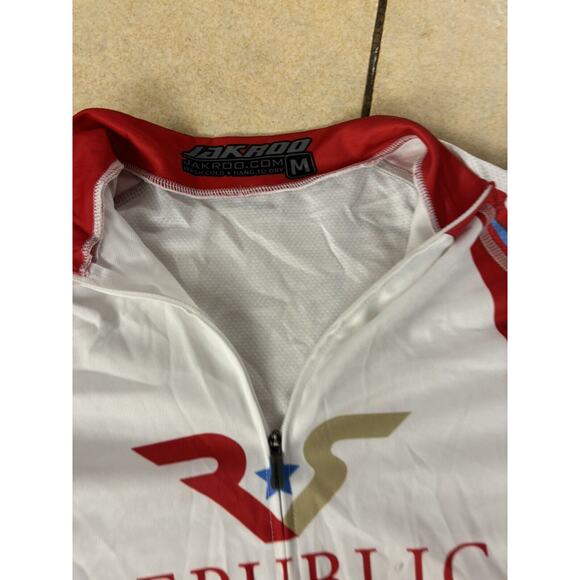 NWOT JAKROO M WOMEN’S FULL ZIP RELAXED CUT CYCLING JERSEY WITH LOGOS - Picture 2 of 8